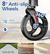 Soundfuse 3 Wheel Walkers for Seniors, Lightweight Foldable Aluminum Rollator Walker, Height Adjustable Three Wheel Walker, Black