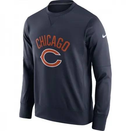 Men's Chicago Bears Navy Sideline Circuit Performance Sweatshirt