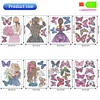 40pcs Butterfly Girl Diamond Painting Window Sticker Crystal Diamond Sticker Kit