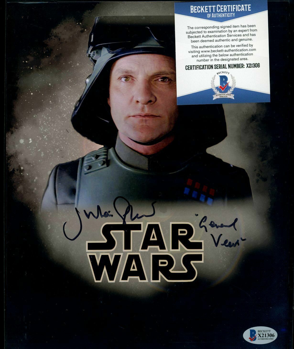 Julian Glover signed Star Wars General Veers 8x10 Photo Poster painting BAS Beckett COA