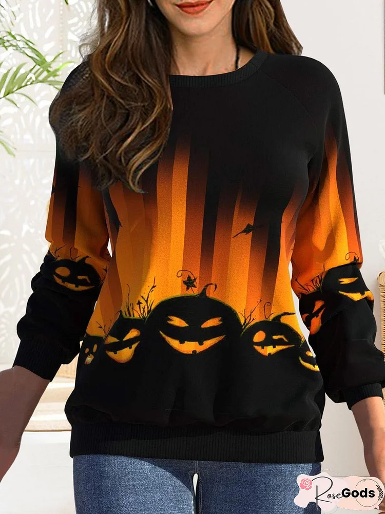 Halloween Casual Loose Sweatshirt