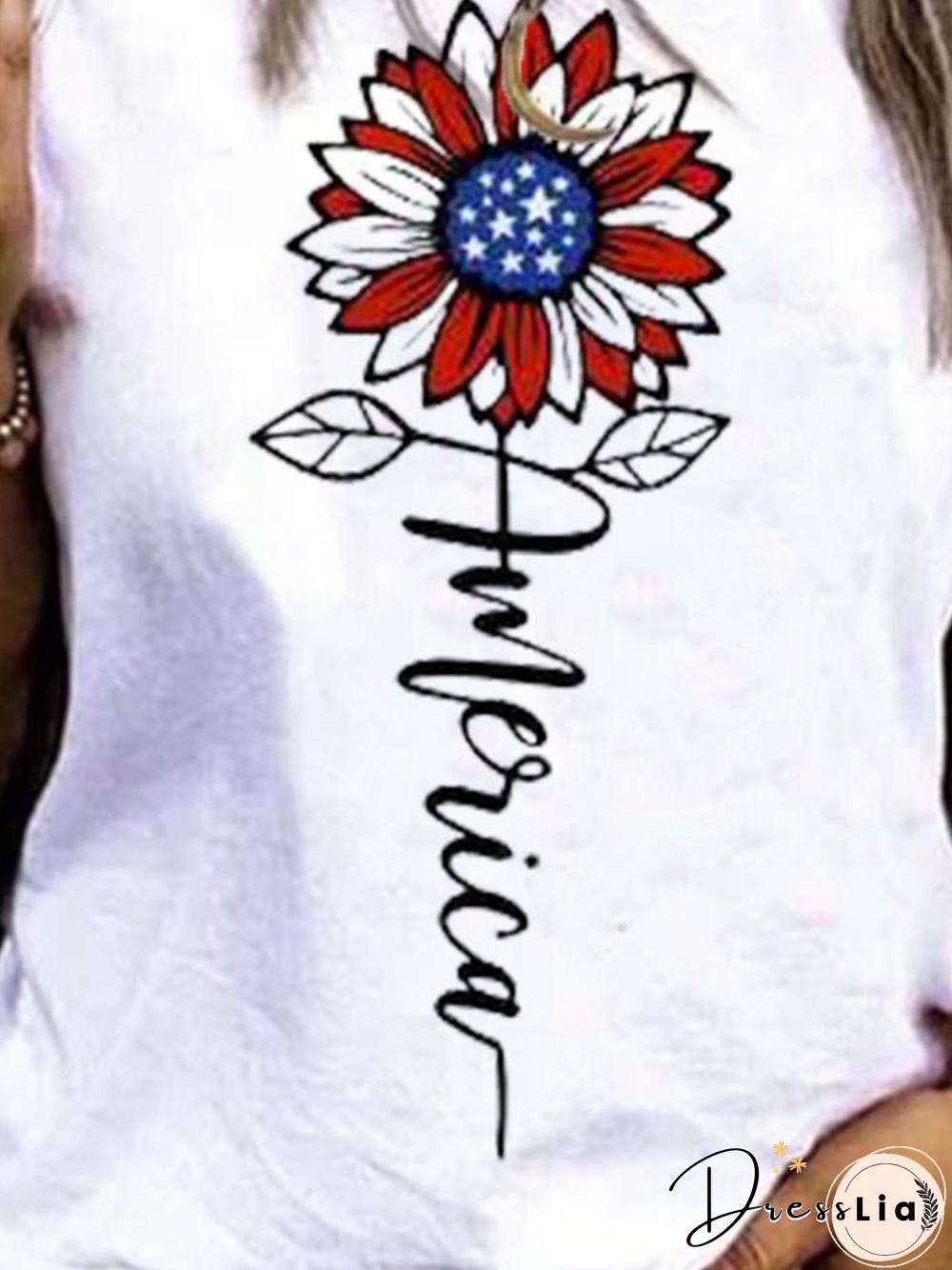 Cotton Sleeveless Printed Casual Tops