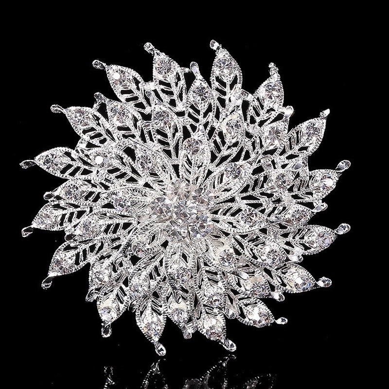 2 Pieces Fashion Pin Crown Alloy Rhinestones Women’S Brooches