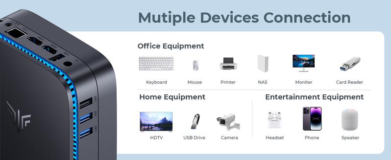 Product Introduction of ACEMAGIC AK1 Plus Mini PC. Intel 12th Gen N95(up to 3.4GHz) Mini Desktop Computers. 8GB RAM/256GB M.2 SSD Micro Computer Tower Support 4K UHD. Dual Wi-Fi. BT 4.2 for Business Home Office 7