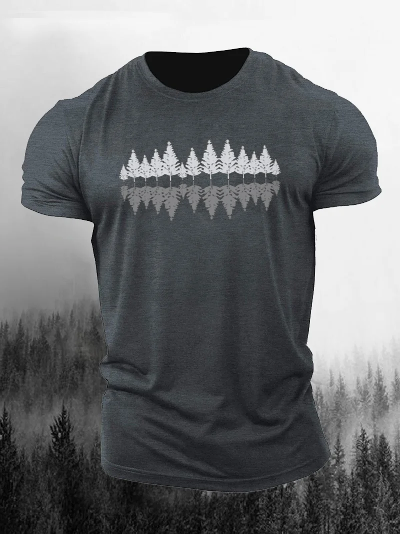 A Row Of Trees Printed Men's T-Shirt in  mildstyles