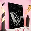 DIY Pearl Painting Whale for Home Wall Decor with Frame(40*30cm)