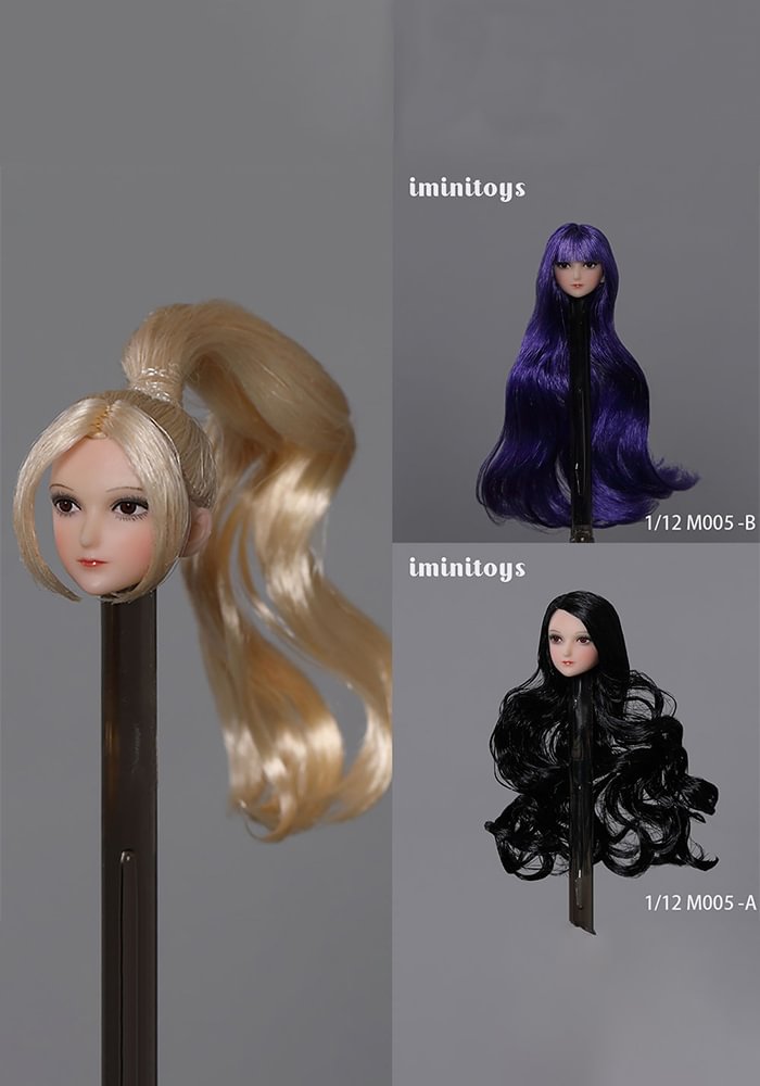 Details about   Iminitoys 1:12 M005E Anime Girl Head Sculpt For 6" Female TBL PH Body Doll 