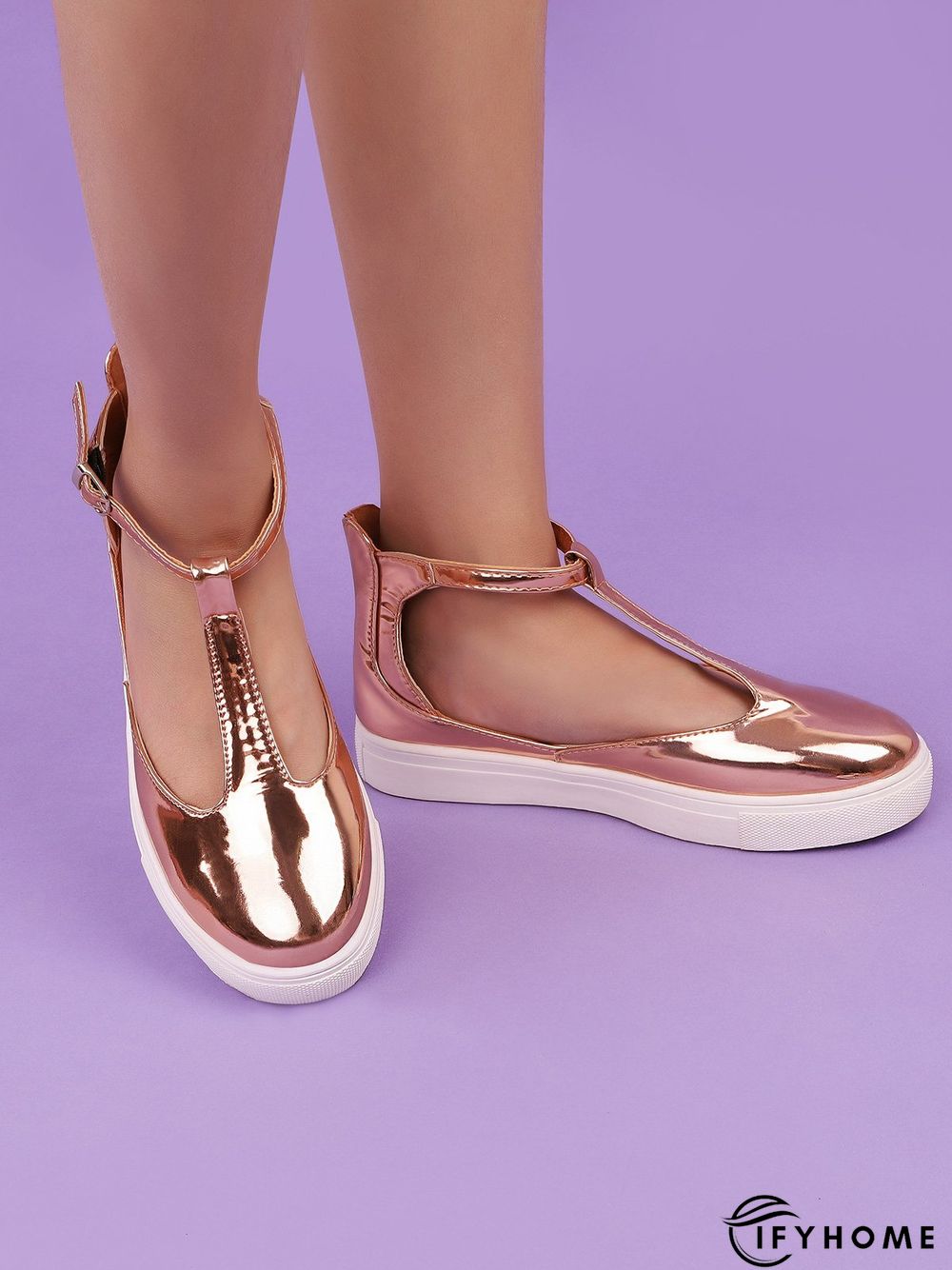 Summer Sandals Round Toe Shoes with Adjustable Buckle | IFYHOME