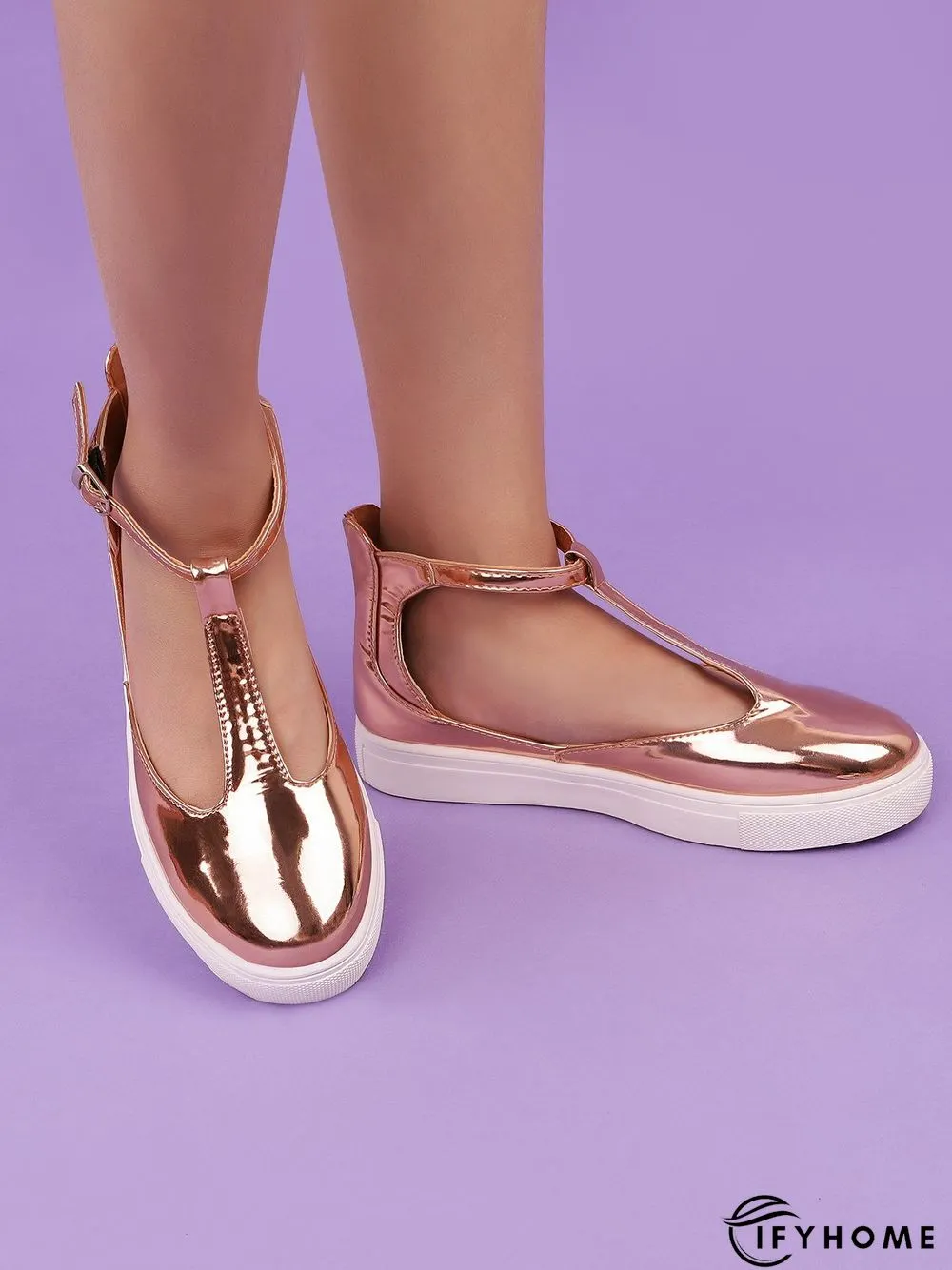 Summer Sandals Round Toe Shoes with Adjustable Buckle | IFYHOME