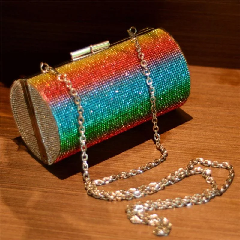 Fashion Colorful Crossbody Chain Strap Bag