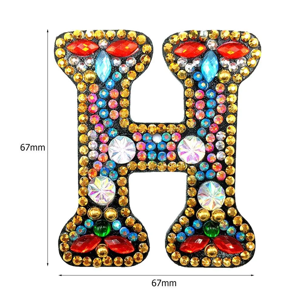 DIY Key Chain Diamond Painting Letters Women Girl Bag Keyring Pendant Gift