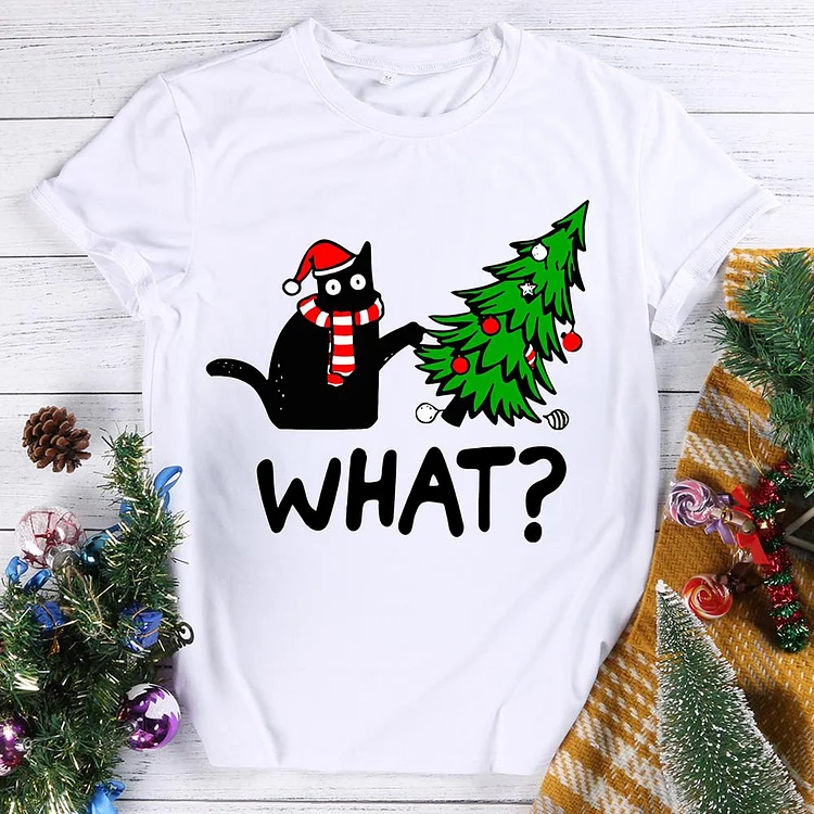 Christmas Cat  T-shirt Tee -613885