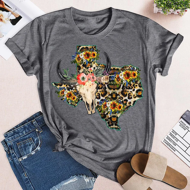 PSL - Texas Leopard and Sunflower T-Shirt-05677