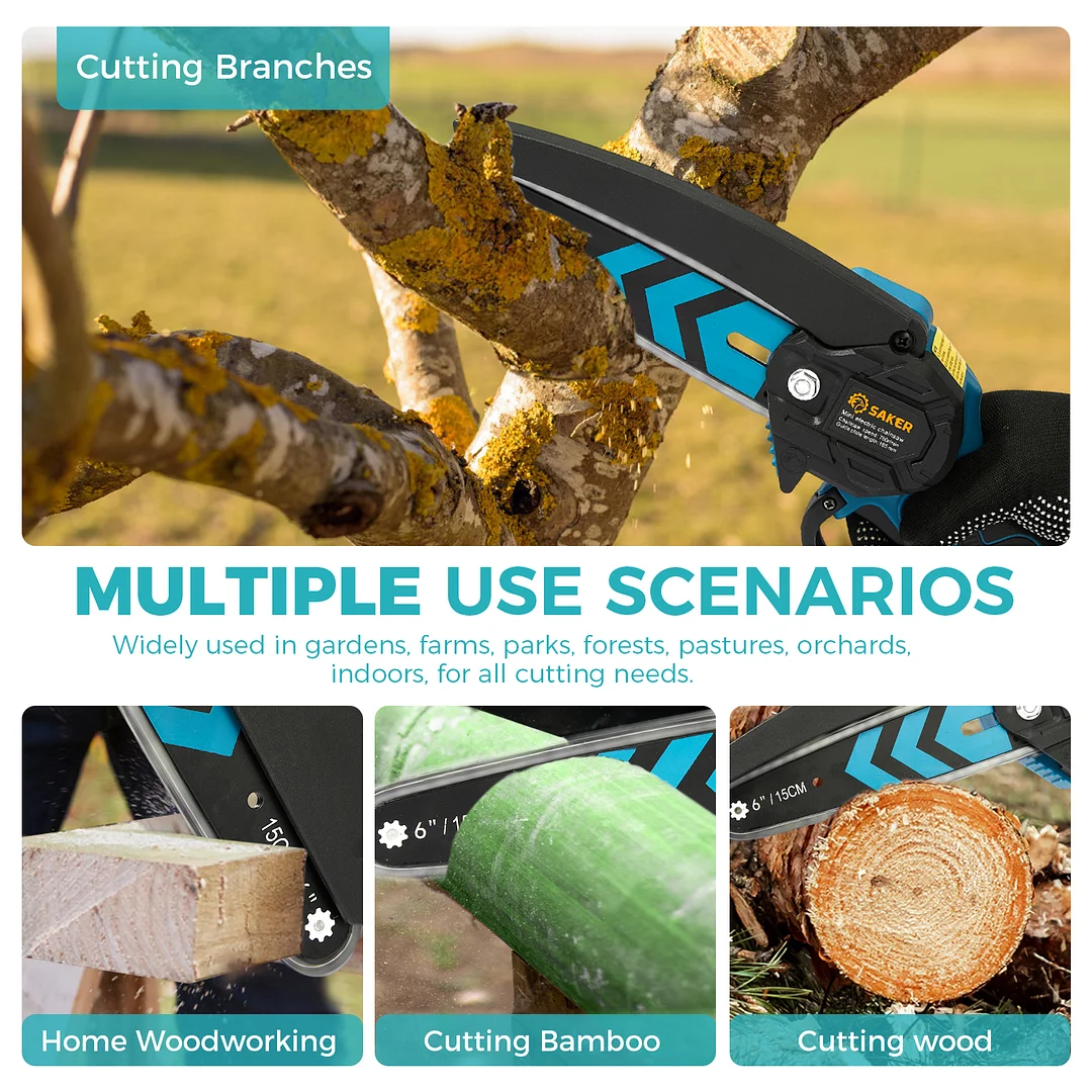 SAKER® Mini Chainsaw 6 Inch