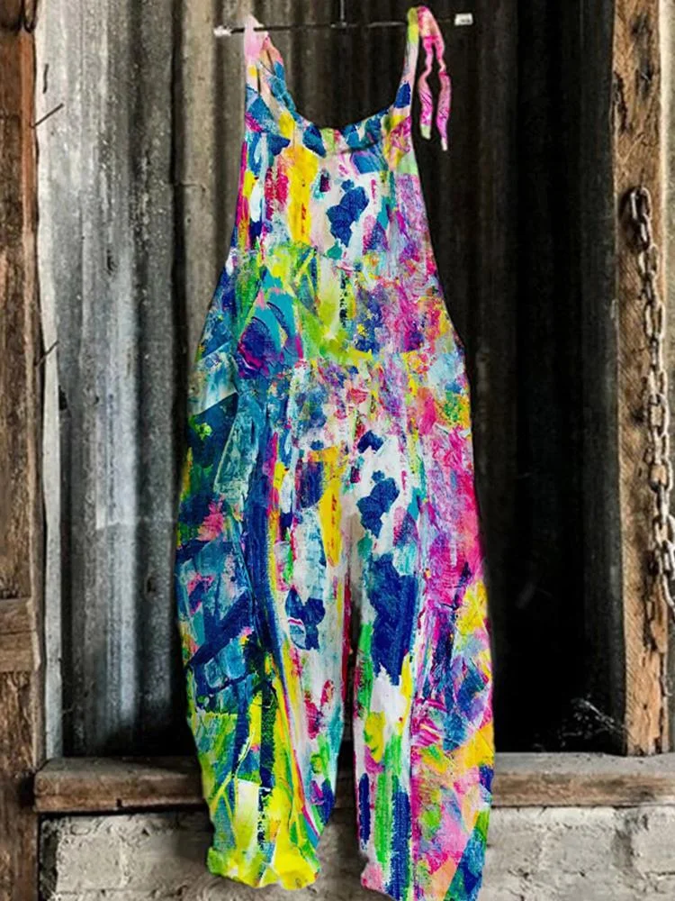 Women's Summer Fashion New Colourful Printed Jumpsuit