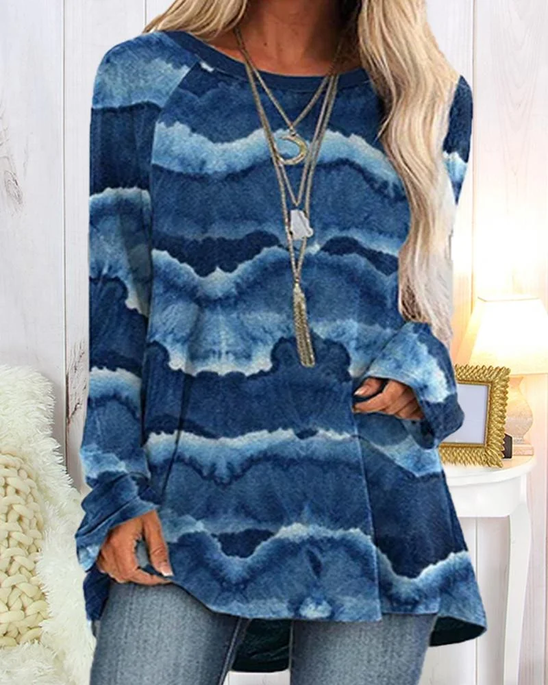 Women Loose Round Neck Soft Top