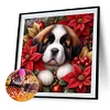 (40*40cm)Xmas Dog - Square Partial AB Drill Diamond Painting