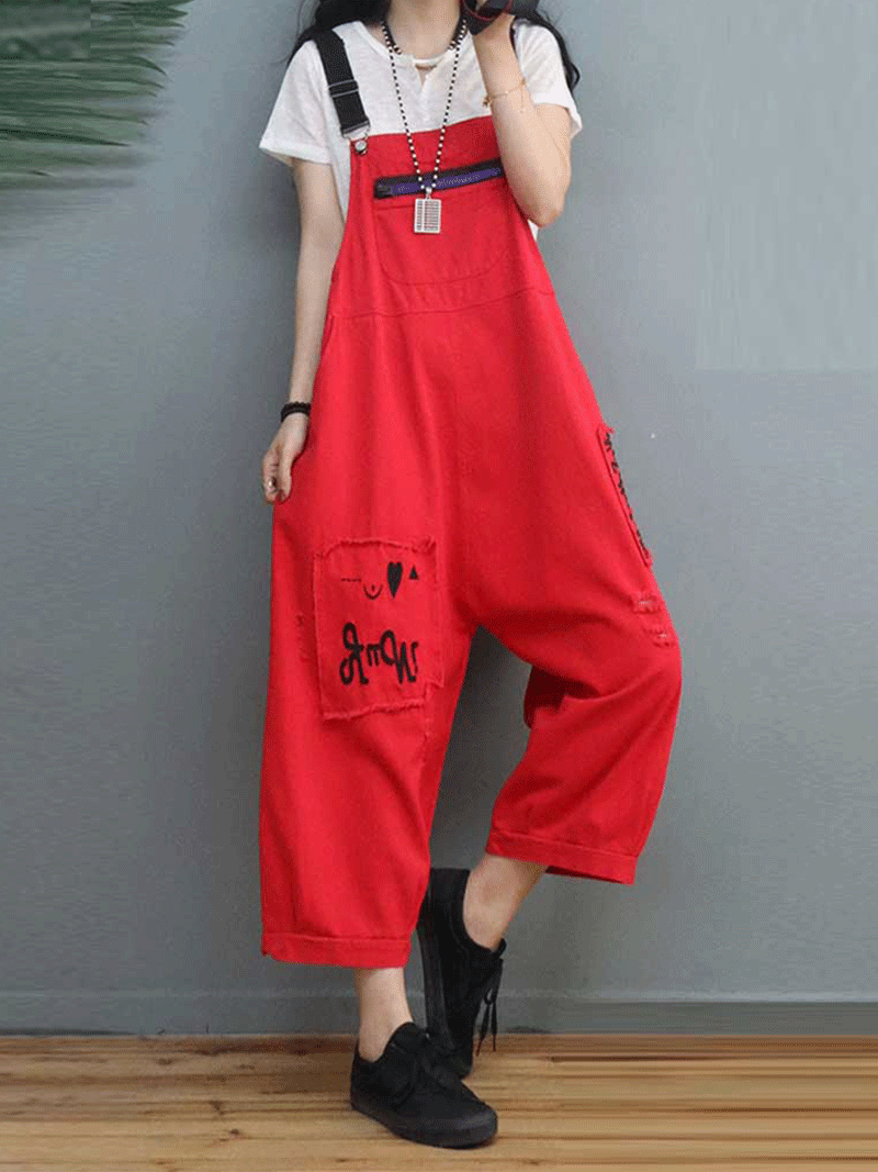 Thinking Of You Cotton Denim Overall Dungaree