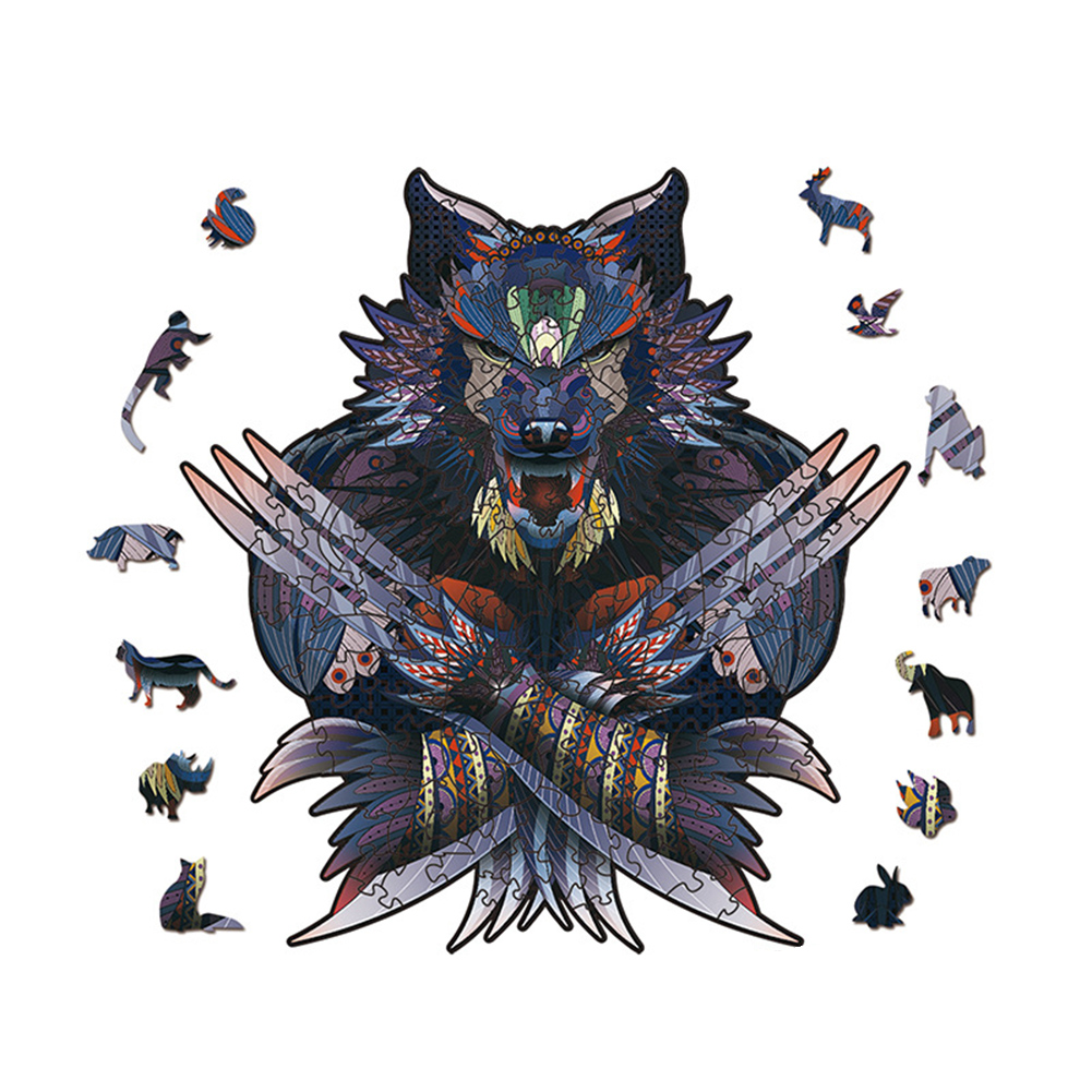 

Wooden Wolf - Special Shaped Jigsaw Puzzle, 26*28cm, 501 Original
