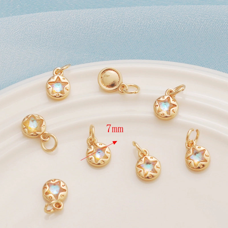 1 Piece Alloy Star Heart Shape Bow Knot Pendant