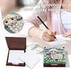 Wooden DIY Sheep Diamond Painting Kit Note Box with 160 Papers for Office Desk