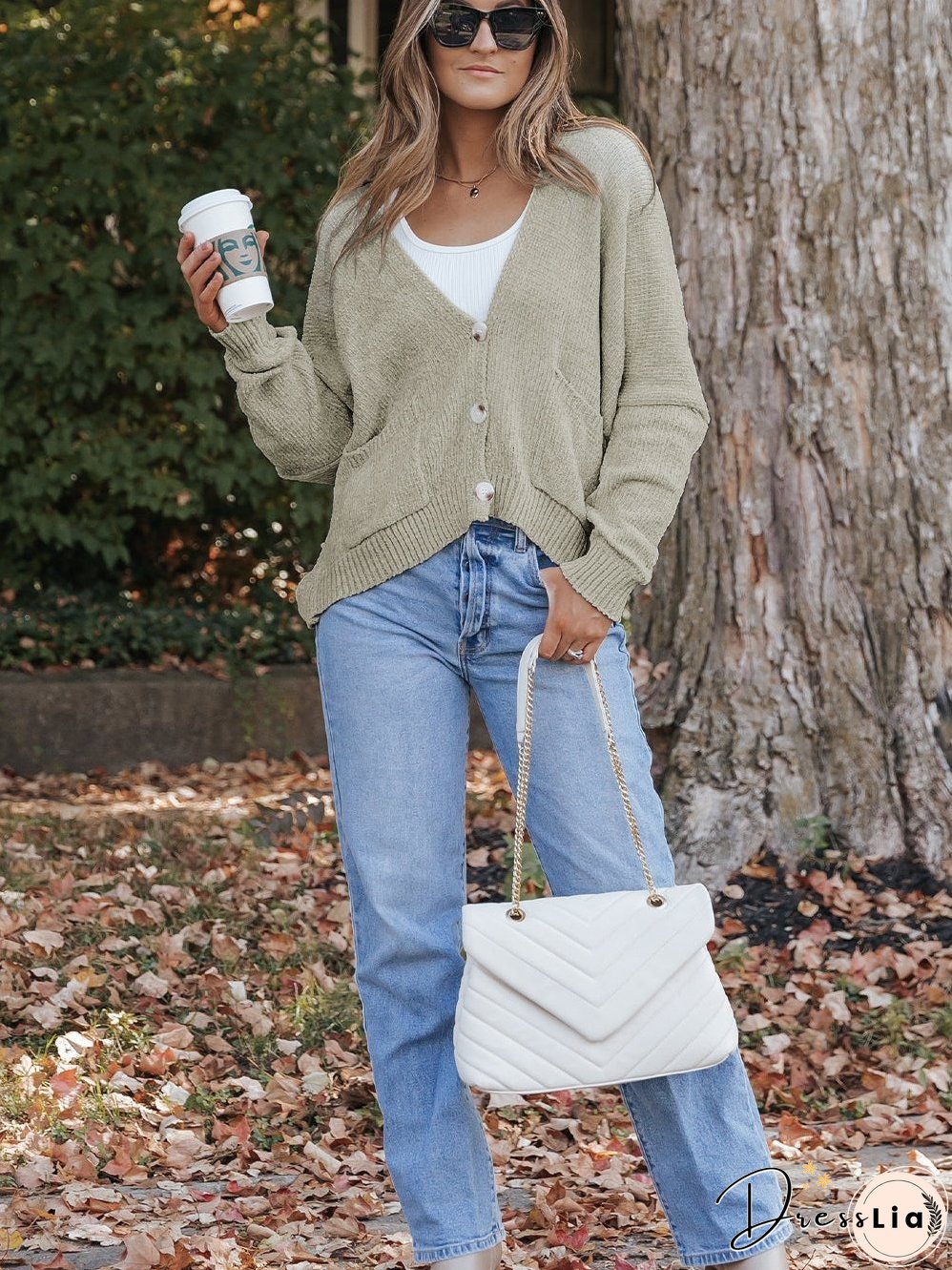 Chunky Knit Viscose Cardigan