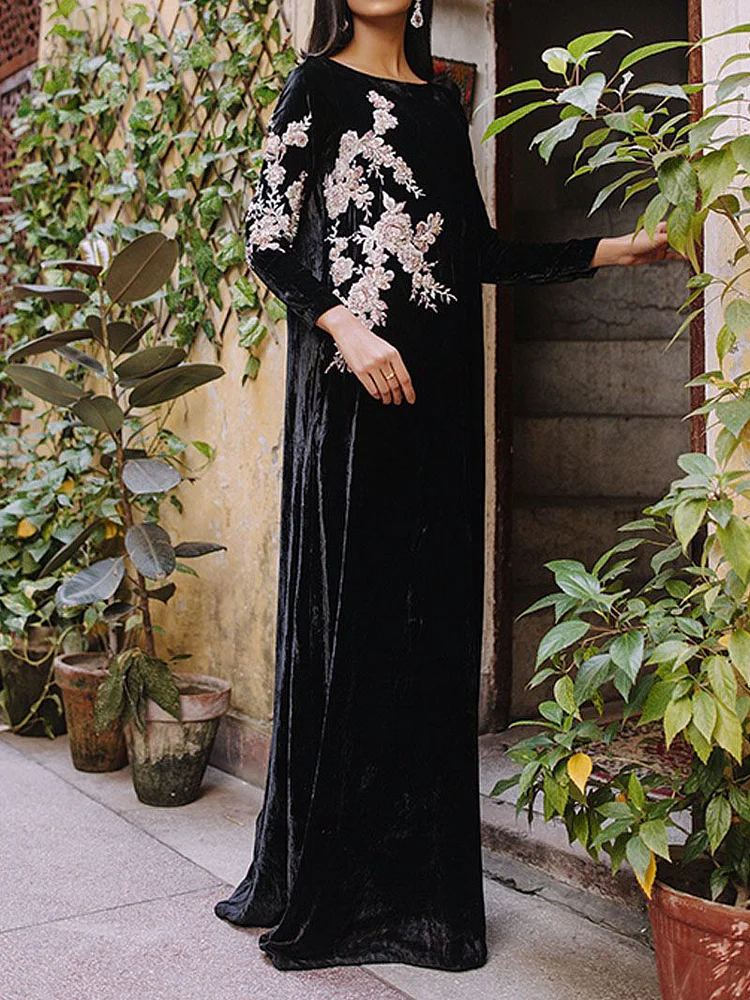 Velvet Shift Retro Dress