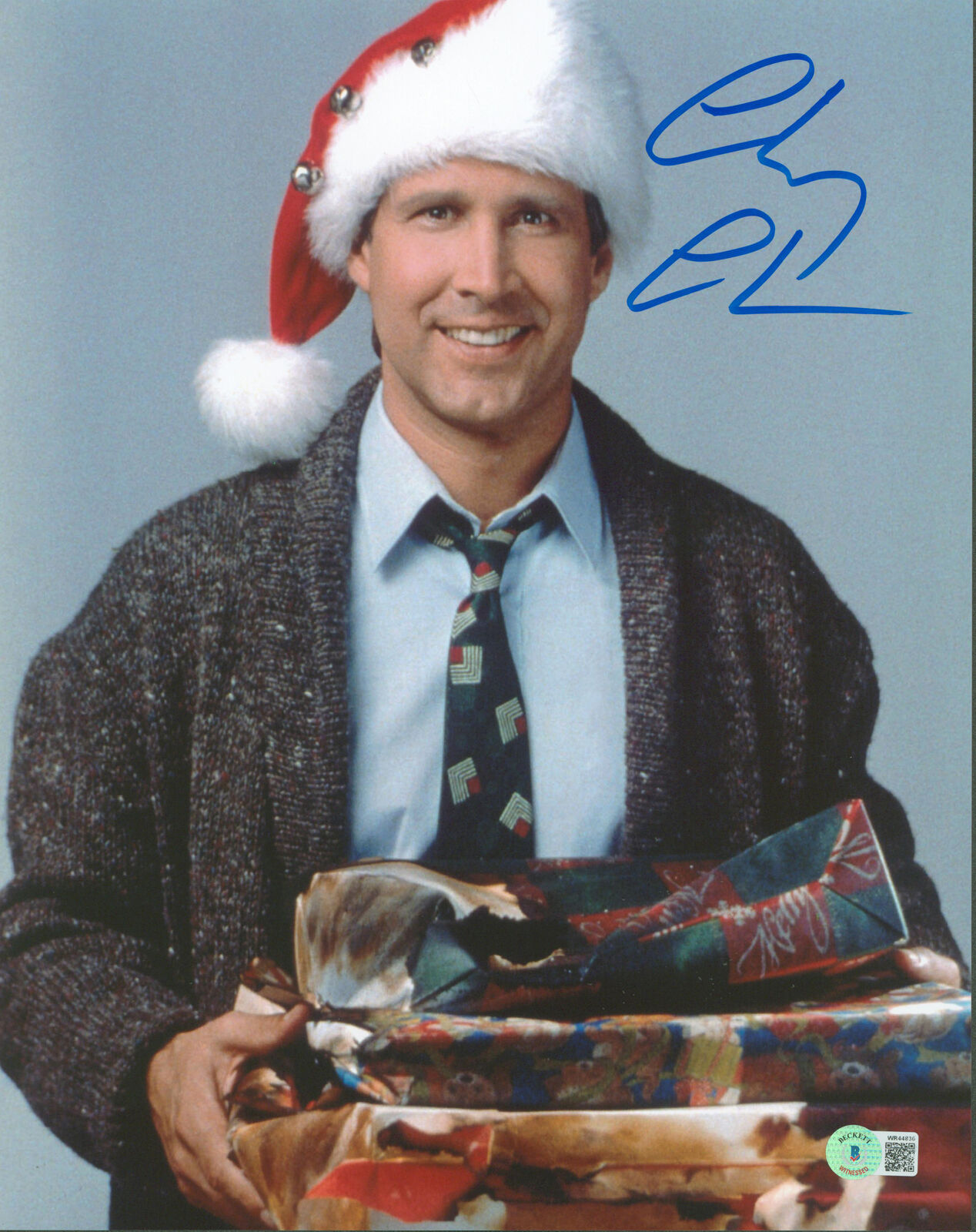 Chevy Chase Christmas Vacation Authentic Signed 11X14 Photo Poster painting BAS Witnessed 5