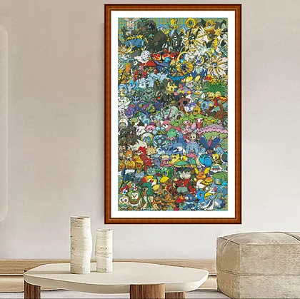 1set DIY Printed Cross Stitch Kit 【ZZ7119- Pokemon