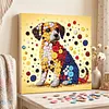Framed Dog - DIY Button Art Painting Kit for Creativity DIY Pearl Dot Crafts for Gift Home Wall Decor 30*30CM