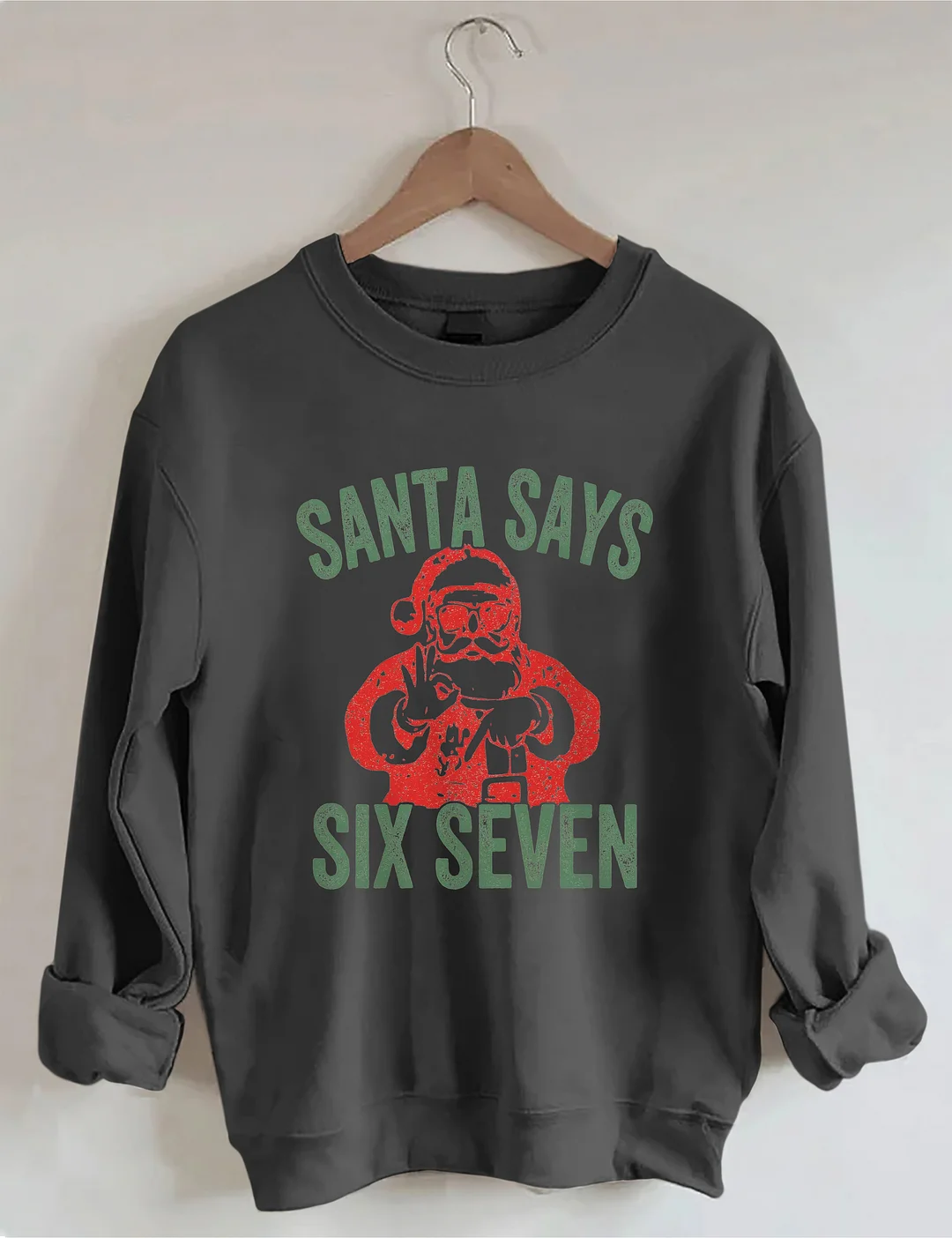 Christmas Santa Says Funny Six Seven Sweatshirt