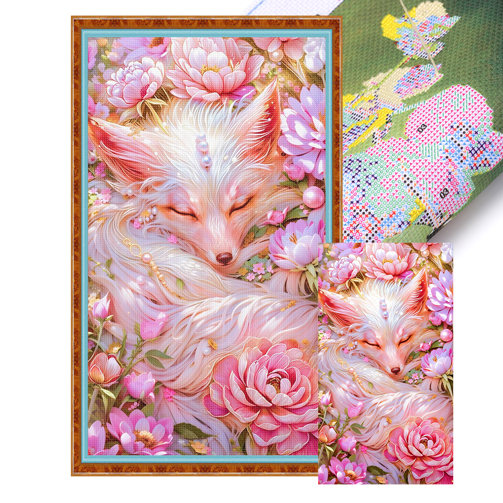 Fox Full 11CT Pre-stamped Canvas(40*70cm) Cross Stitch