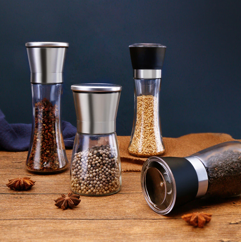 Stainless steel salt and pepper mill