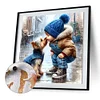 (US Only)Paint By Numbers Kit On Canvas DIY Oil Art Boy Dog Picture Home Decor40x40cm