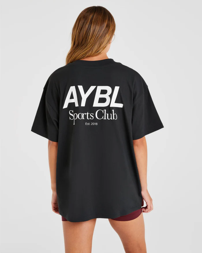 AYBL Arrival Sports Club Oversized T Shirt Breathable Tee Top Fitness Short Sleeved T-Shirt Crew Neck T Shirt Tops Unisex Tee