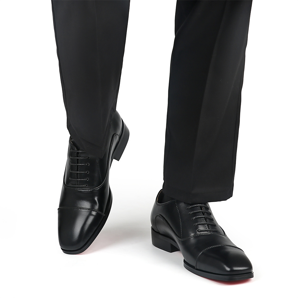 Merumote Gentleman's Oxford Shoes Red bottom Classic LaceUp Formal Party Shoes-MERUMOTE