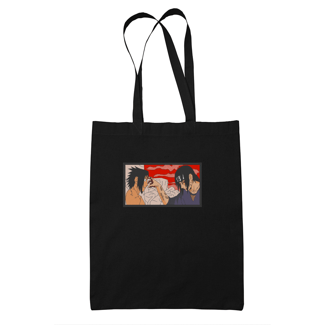 Sasuke v Itachi Printed Tote Bag