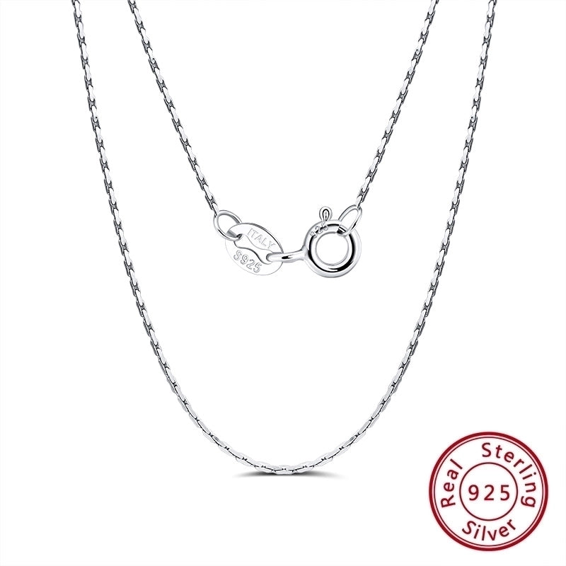 925 Sterling Silver Plated Chain Plating Geometric Necklace