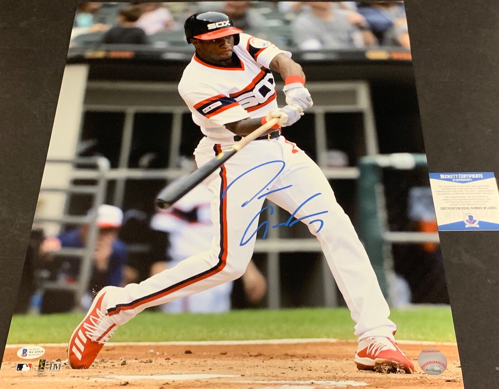 Tim Anderson White Sox Signed 16x20 Beckett WITNESS COA Sunday Uniform