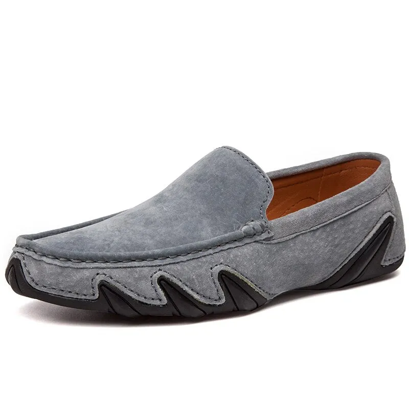 2021 Men Loafers Soft Moccasins High Quality Spring Autumn Genuine Leather Shoes Men Warm Flats casual Driving Shoes
