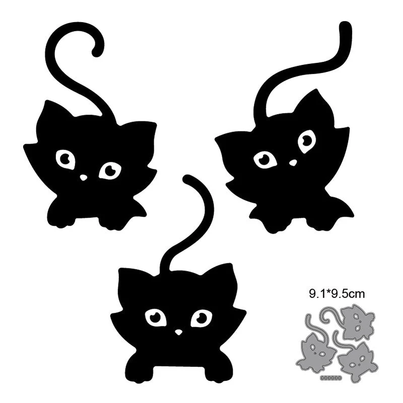 Craft Dies Metal Cutting Dies Cut Die Cat Catching Butterfly Scrapbooking Die Craft Paper Knife Mould Blade Punch Steencils Dies