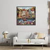 Colorful Houses-14CT Stamped Cross Stitch 40*40cm/15.75*15.75in tapestrymarket