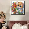 Flower Kitten - Crystal Rhinestone Diamond Painting