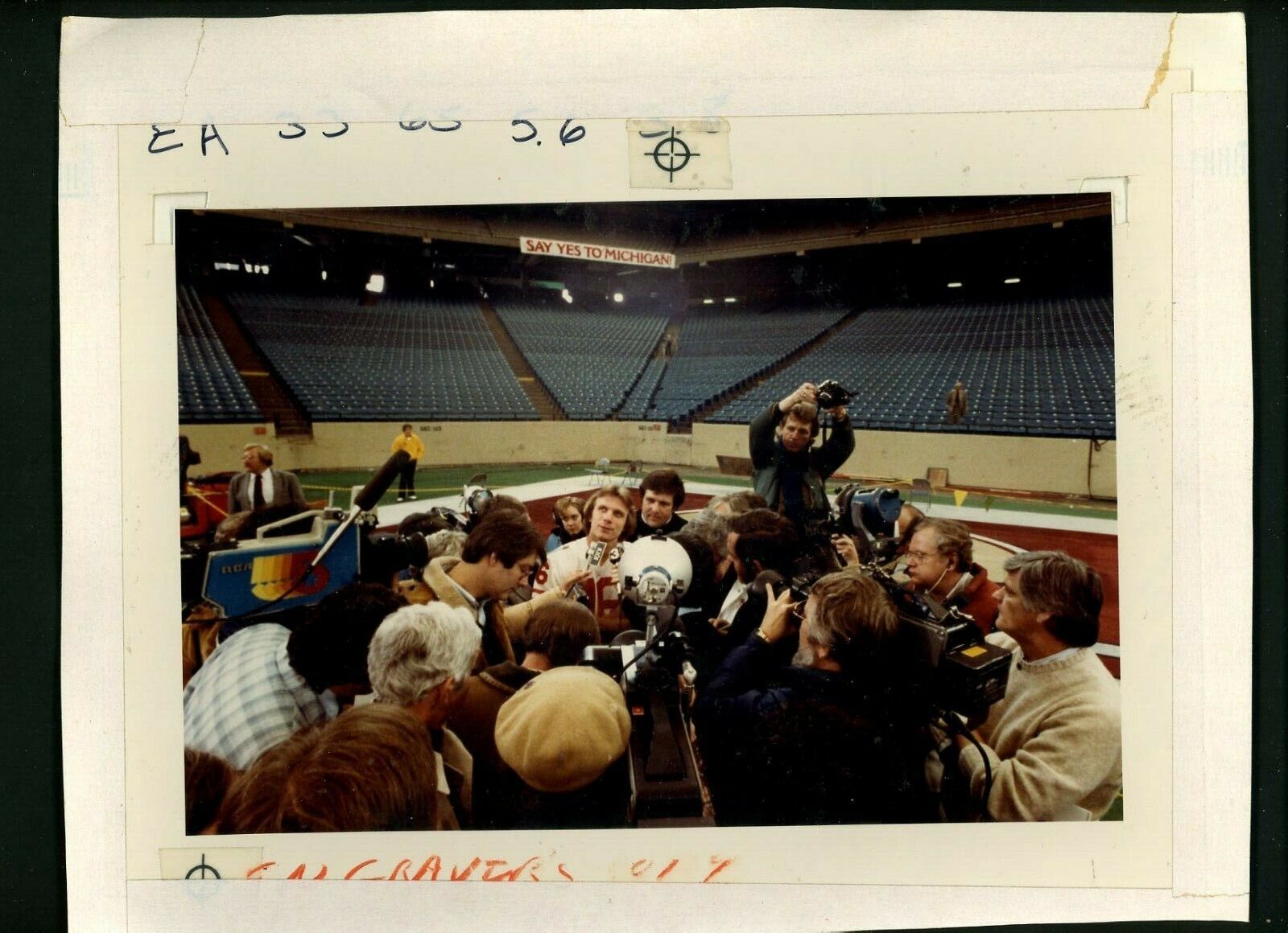 Joe Montana Press Conference 1982 Super Bowl XVI COLOR Photo Poster painting San Francisco 49ers