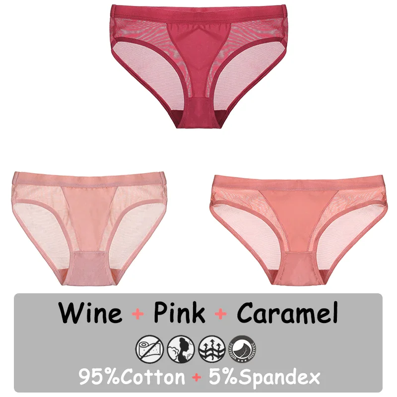 Billionm Seamless Panties Sexy Lingerie Mesh Female Underwear See-Through Underpants Low-Waist Briefs Girls Intimate Pantys