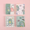 4PCS Cute Cartoon A7 Mini Portable Writing Paper Notebooks Diary Meeting Stationery Gift