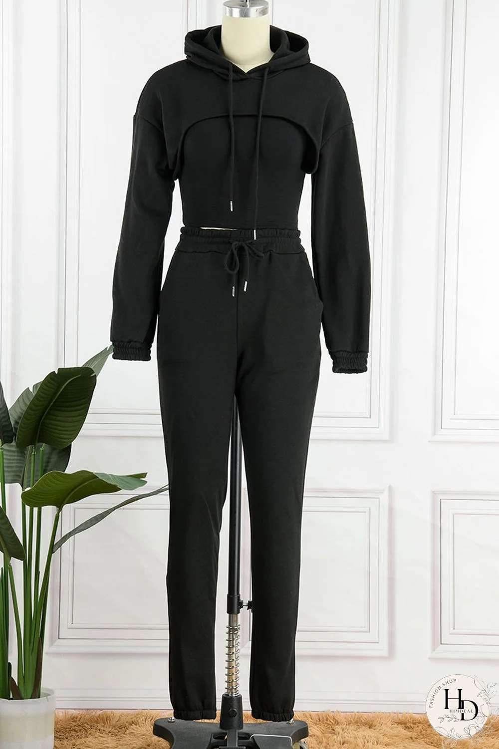 Dark Gray Casual Street Solid Patchwork Hooded Collar Long Sleeve Three Pieces