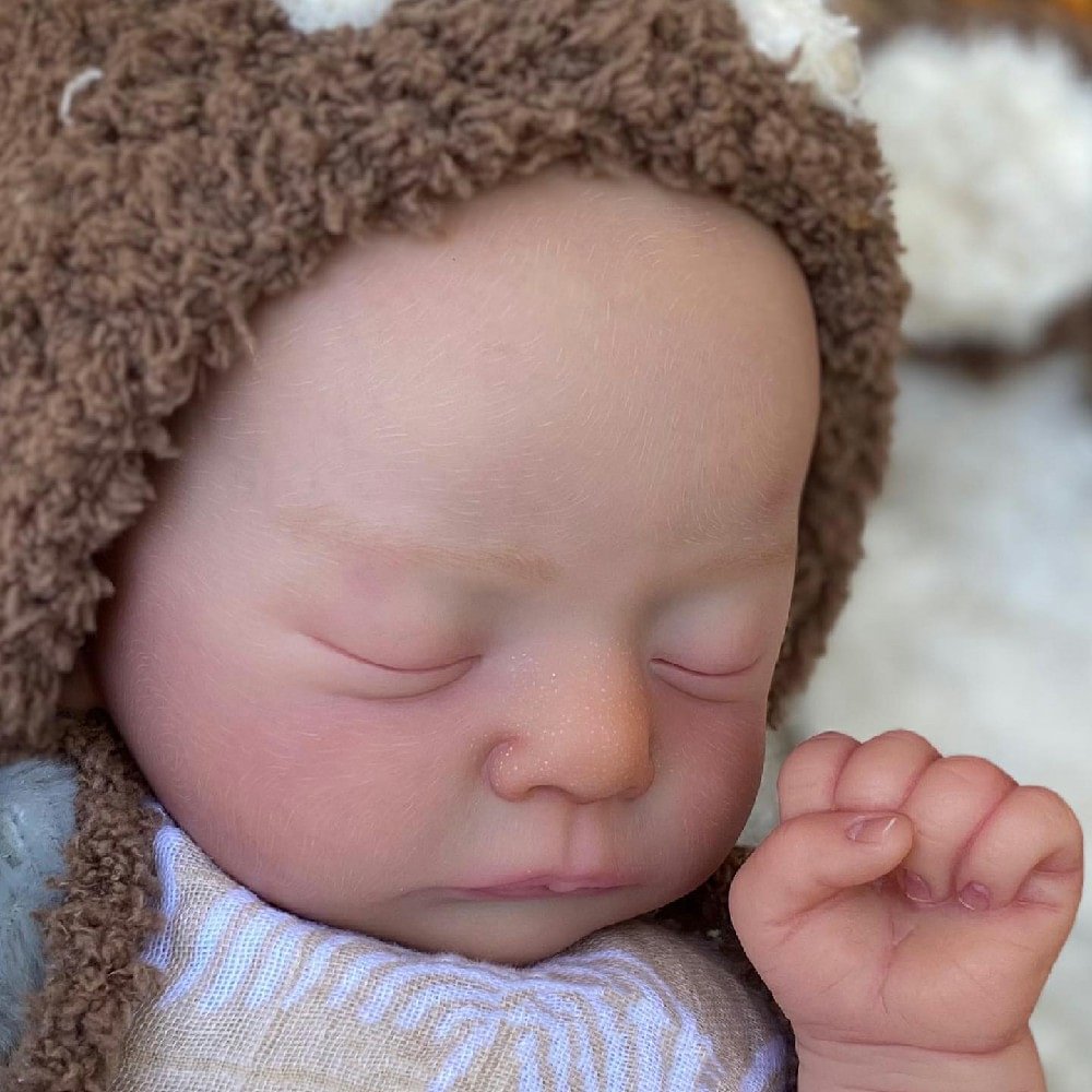 17" Lifelike Hand-painted Reborn Baby Dol Sleeping Boy Named Buck