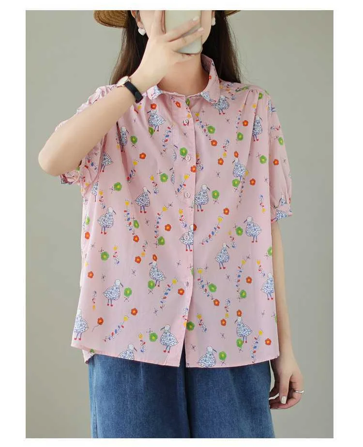 Thin Printed Short Sleeve Shirt