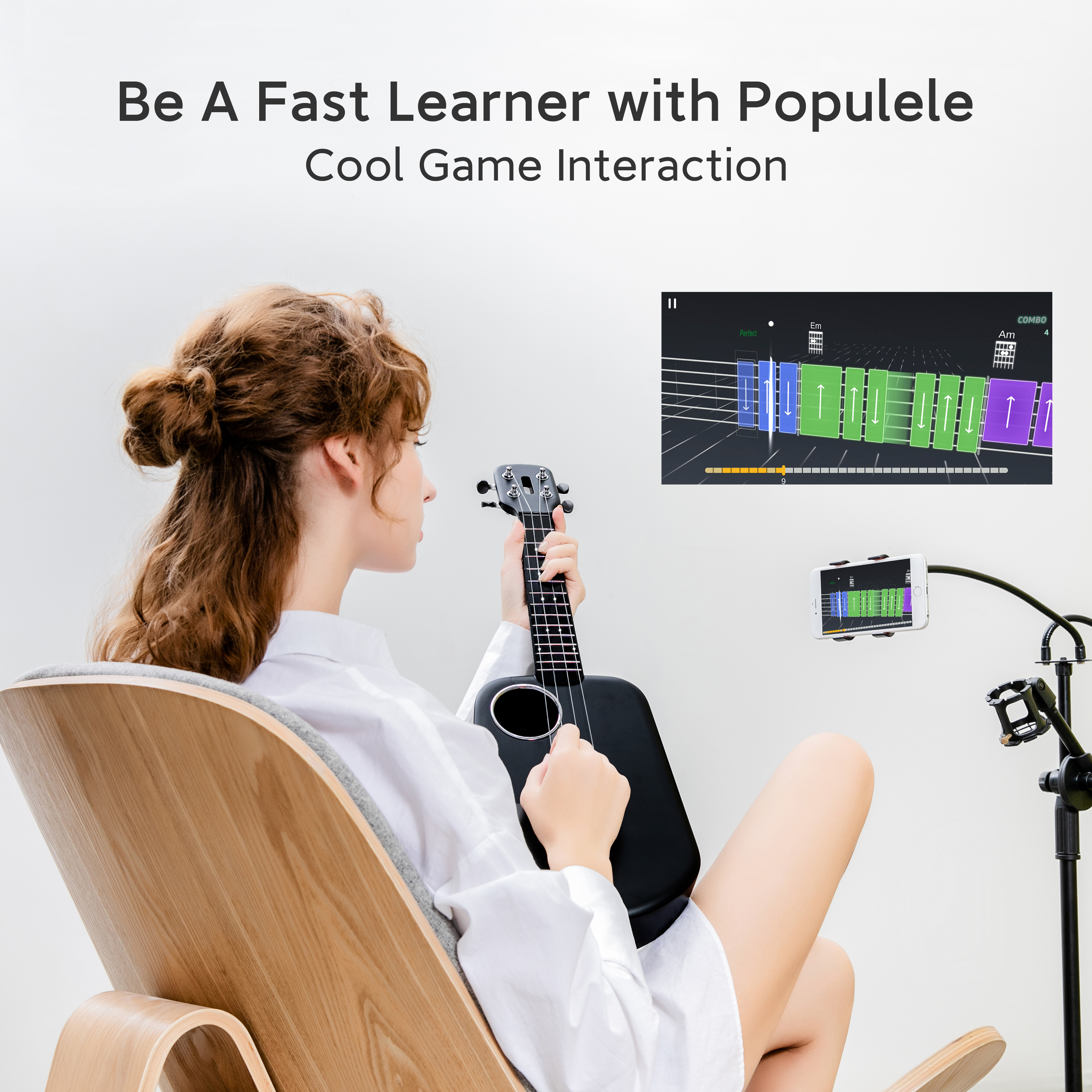 Start your musical journey with the Populele Smart Ukulele, now only  $159.99